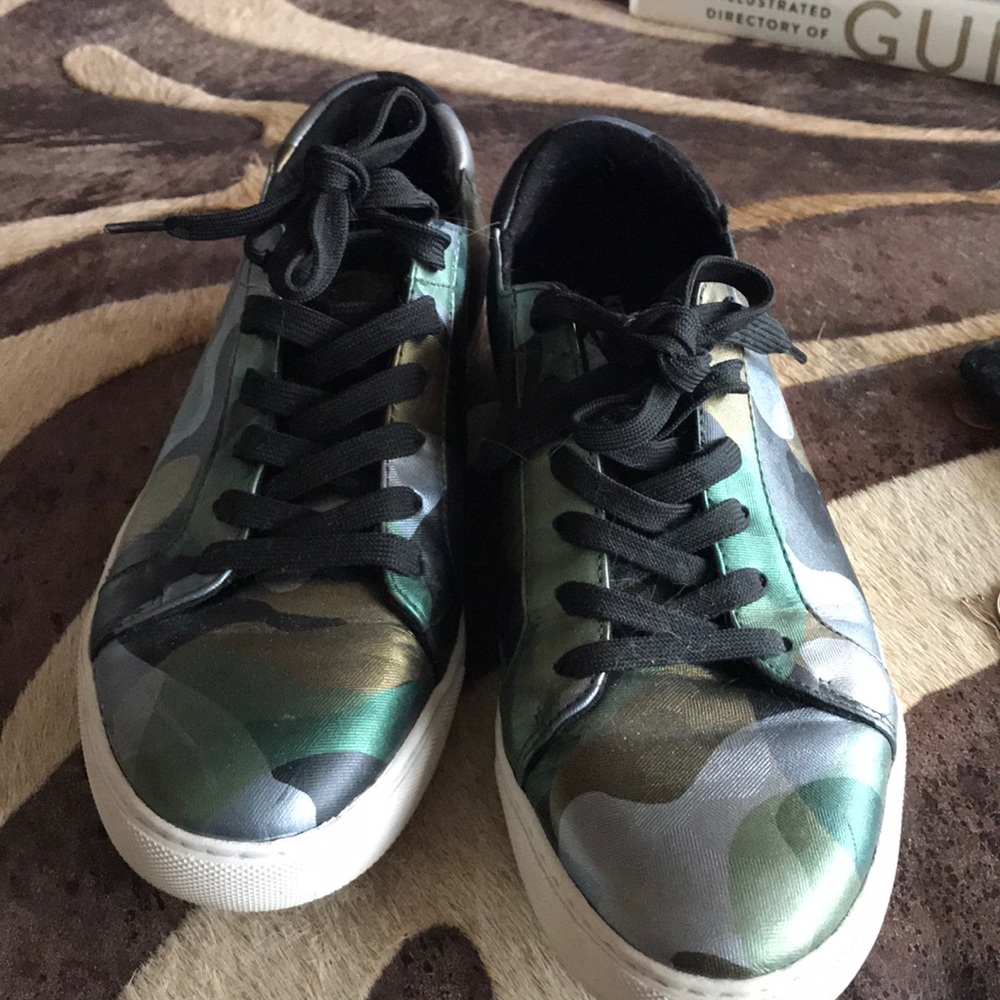 Metallic Camo tennis shoes